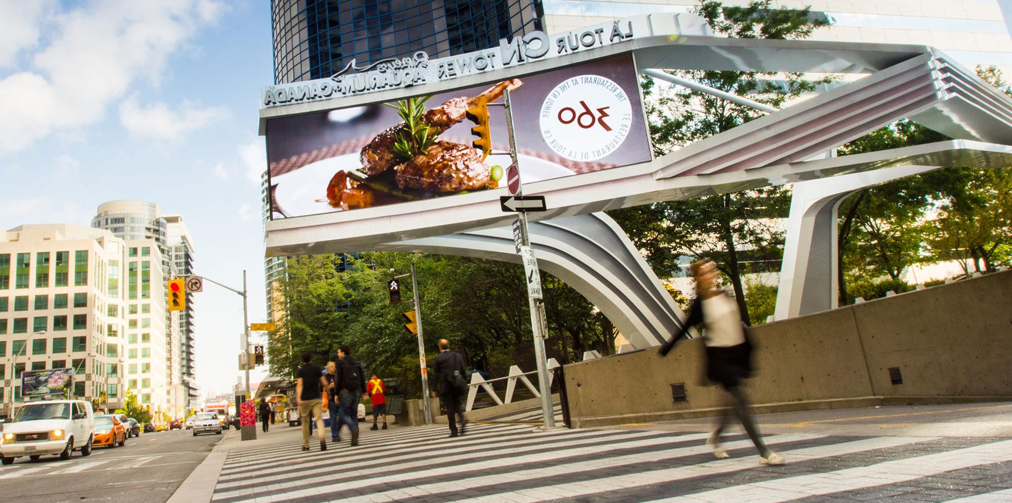 CN tower plaza billboard